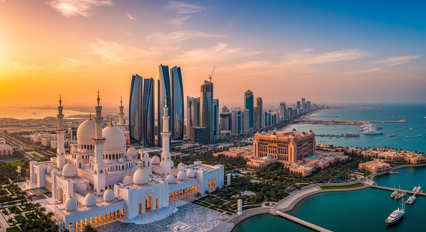 Abu Dhabi Skyline at Golden Hour